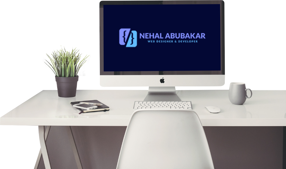 Desktop computer opening into selected portfolio work